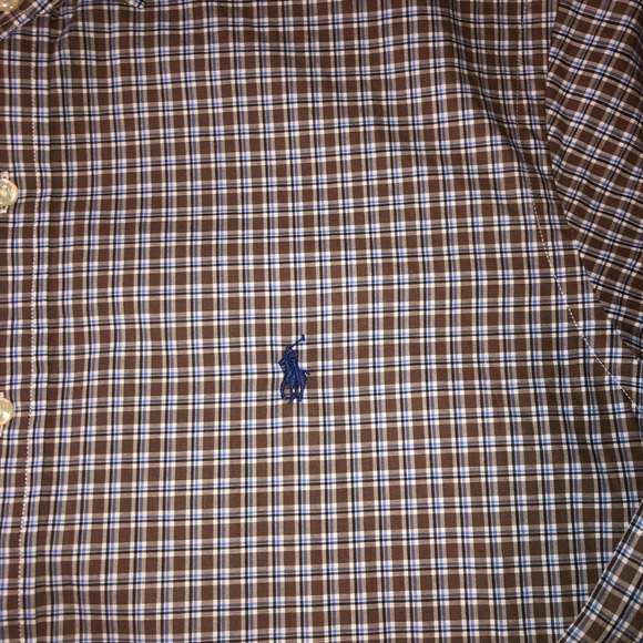 NWOT Men's Ralph Lauren 100% Stretch Plaid Button Down Shirt Large - Picture 3 of 8